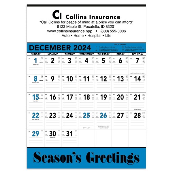 Triumph® Calendars Blue & Black Contractor Memo | GO USA, Inc. - Event ...