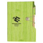 4" X 6" Woodgrain Look Notebook With Sticky Notes And Flags